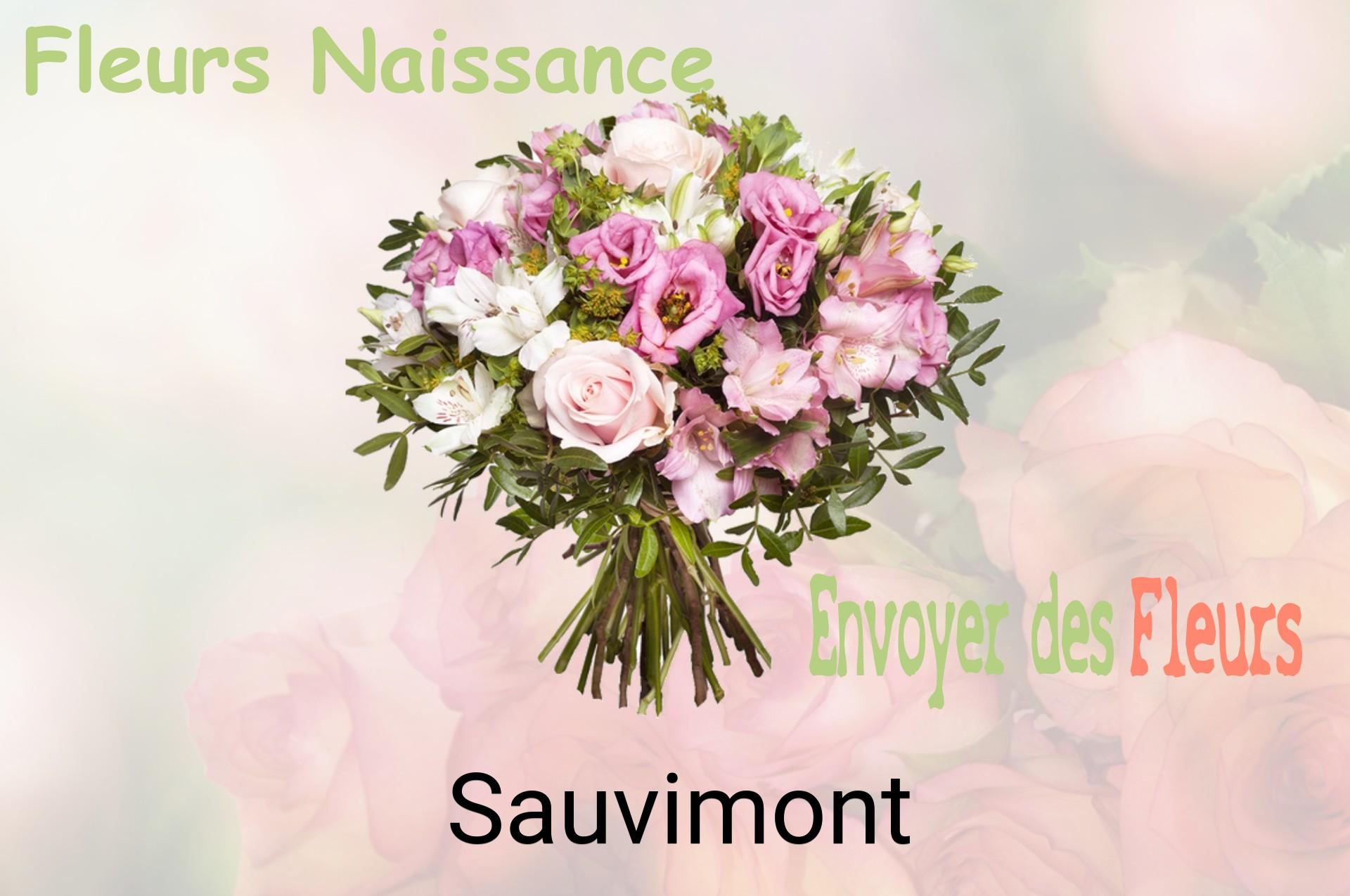 Bouquet de fleurs de naissance livré à Sauvimont